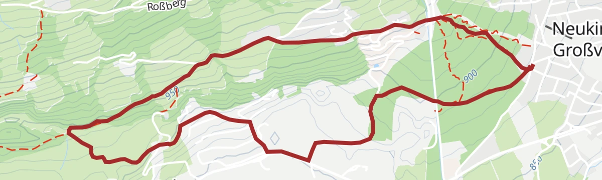 Route map: Neukirchen: Neukirchen-Abelhof-Ruine Hieburg-Neukirchen